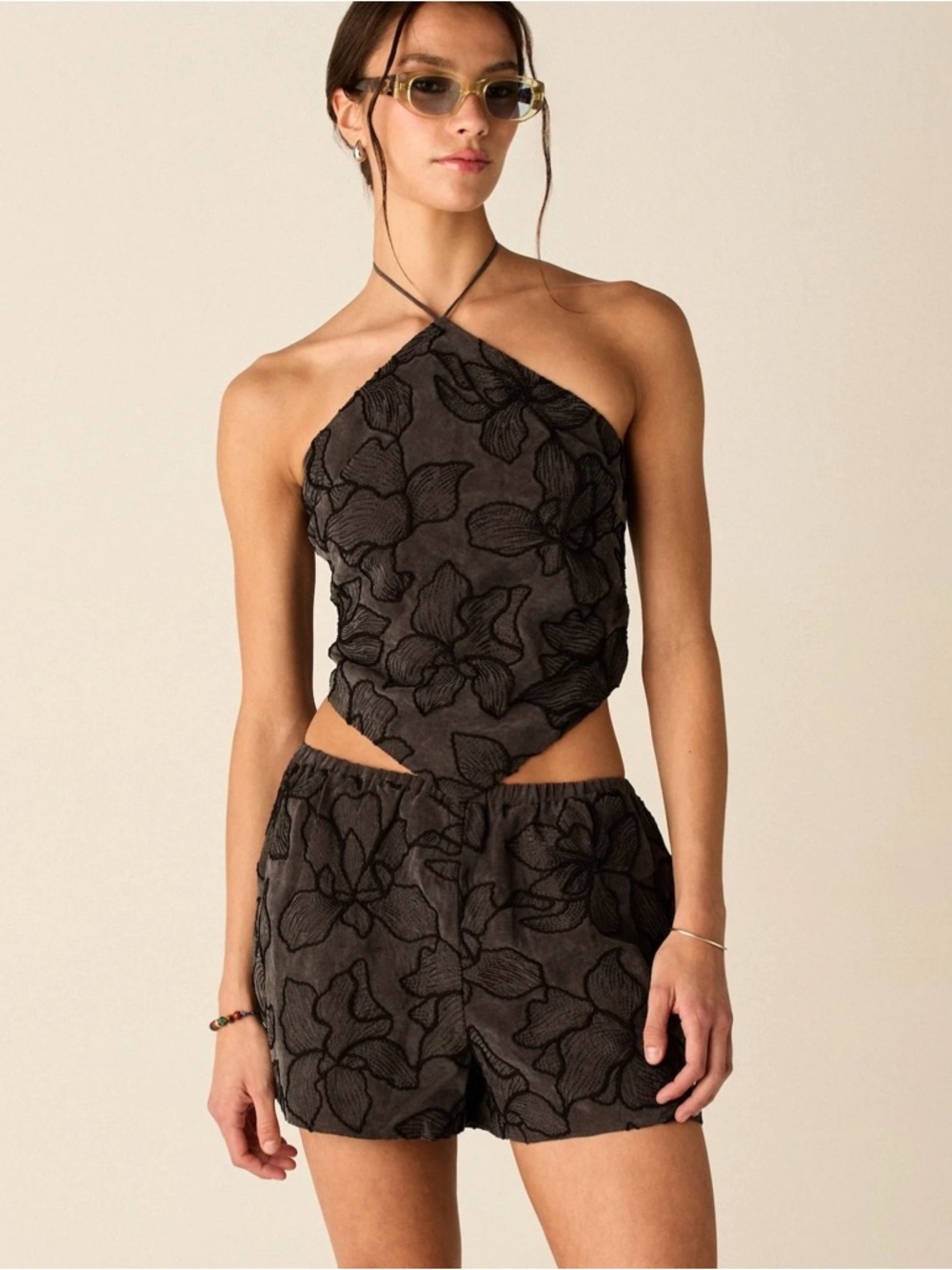 KITH women floral embroidered set